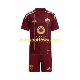 Koszulka AS Roma Dziecięcy Domowe Koszulki Piłkarskie 2024-2025 Krótki Rękaw